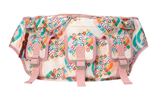 GUCCI The North Face Collaboration Nylon Shoulder Bag, Crossbody Bag, Sling Bag, Fanny Pack Large Men's White/Pink