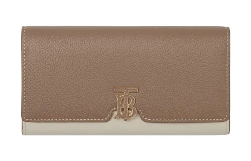 Burberry Calfskin Wallet Women's Camel/Archive Beige/Warm Umber