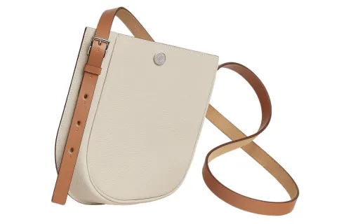HERMES Perspective Cavaliere Togo Hunter Cow Leather Crossbody Bag, Shoulder Bag Women's Chalk White/Natural