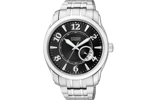 CITIZEN Automatic Mechanical Movement Stainless Steel Strap Watch Men's Watches Black Dial