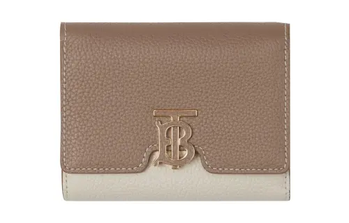Burberry Calfskin Wallet Women's Camel/Archive Beige/Warm Umber