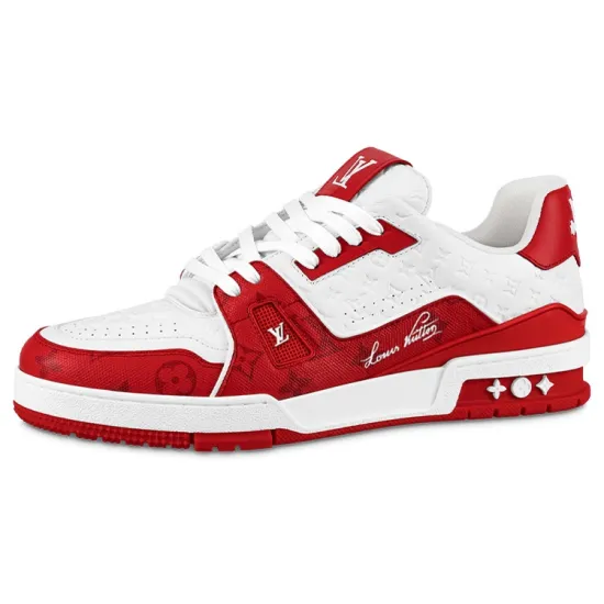LOUIS VUITTON Trainer #54 Signature Red White