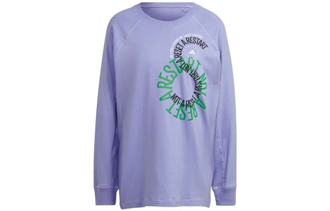 Adidas T-Shirts Unisex Purple Crew Neck Moderate Straight Fit