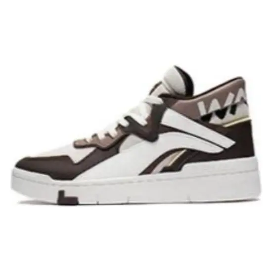 LINING Wave Skateboard Shoes Men Mid-Top Brown/White