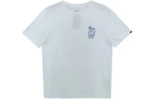 Vans T Shirts Men's Blue Crew Neck Moderate