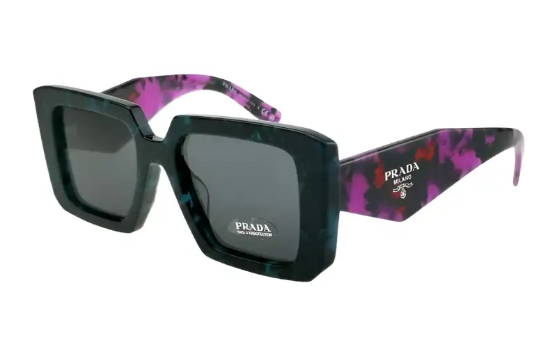 PRADA Square Eyeglass Frames Unisex