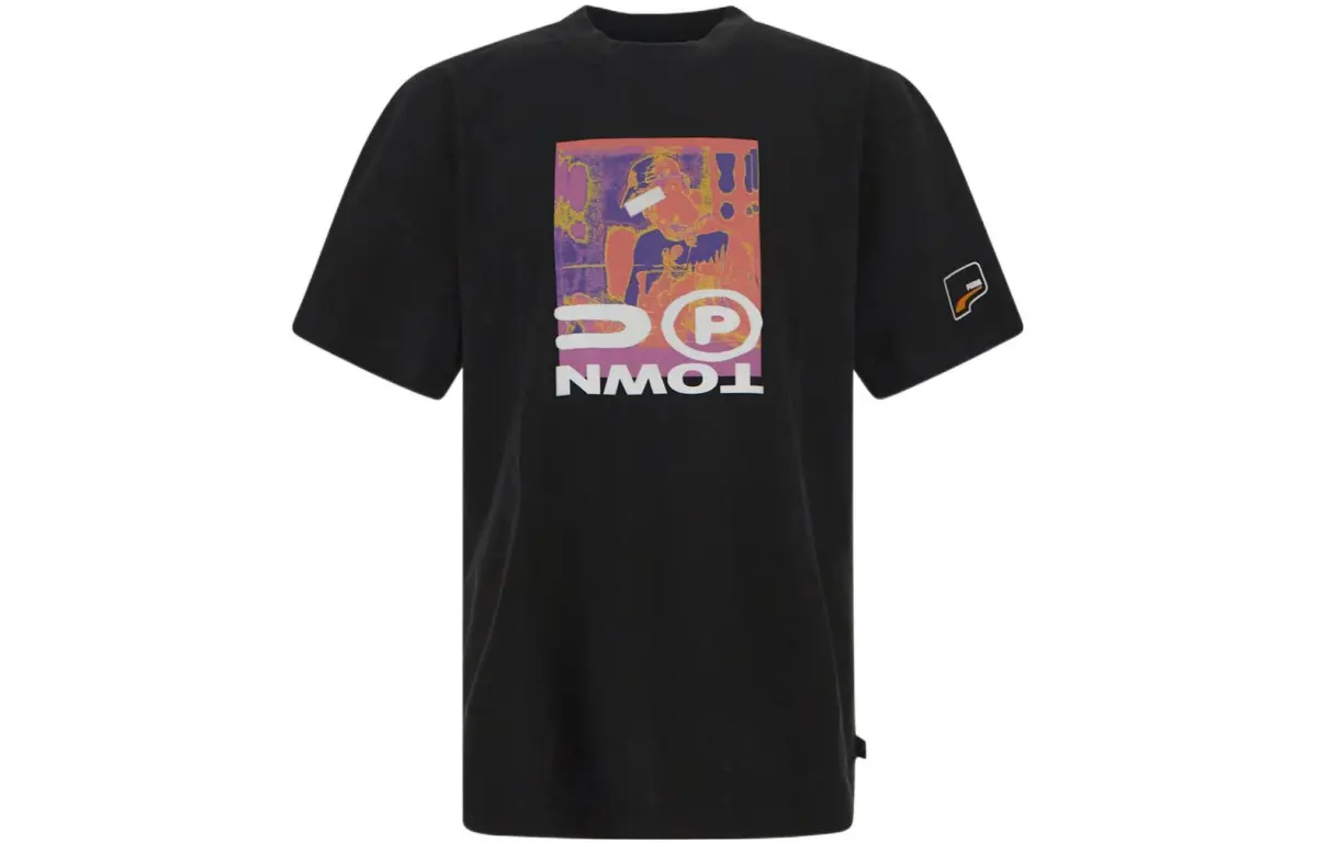 PUMA T-Shirts Men's Black Crew Neck
