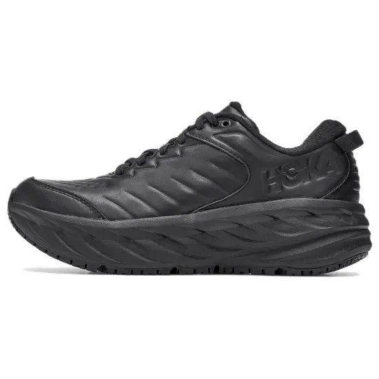 HOKA Logo-embossed Chunky Leather Sneakers
