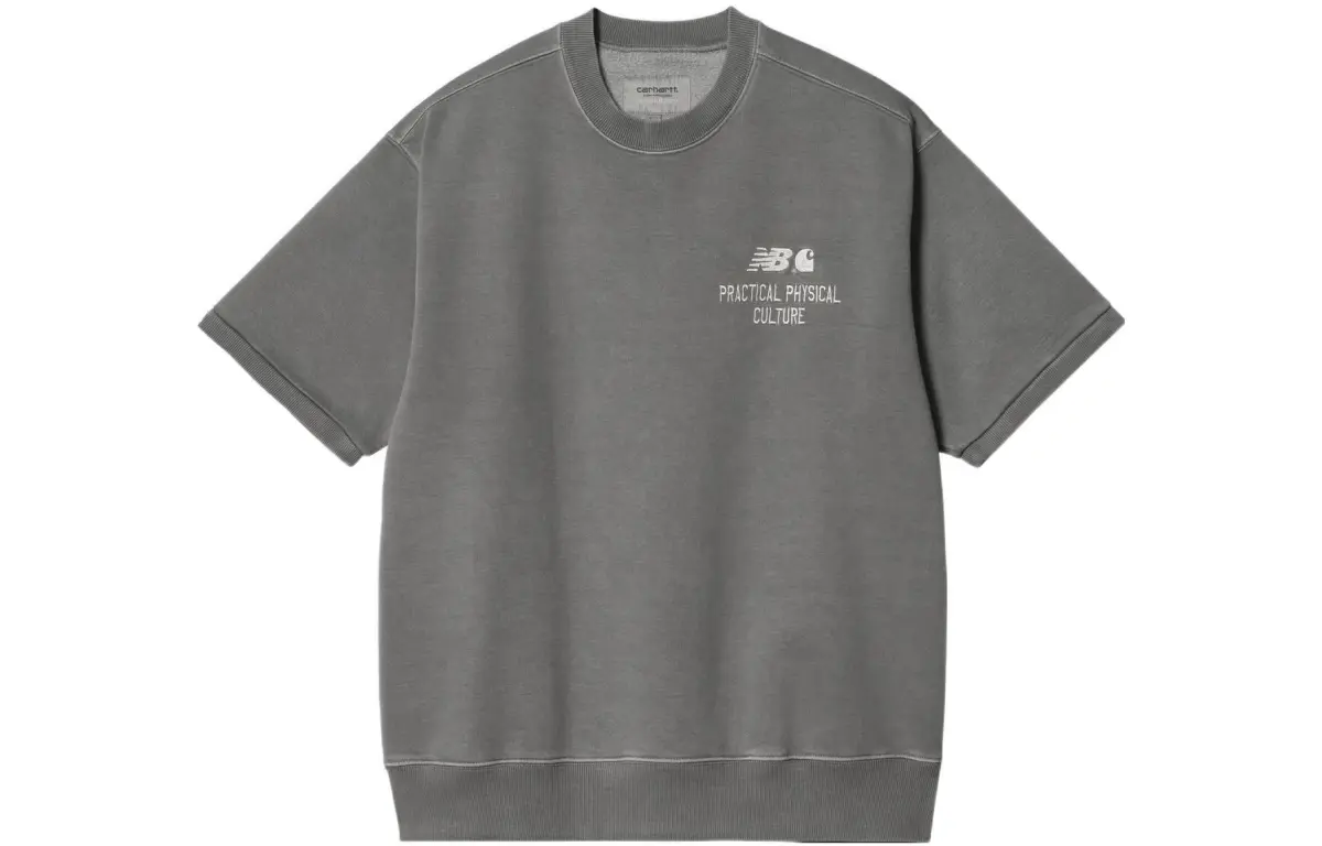 Carhartt WIP T-Shirts Unisex Dark Gray Crew Neck Moderate Straight Fit