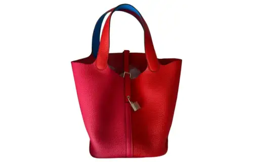 HERMES Picotin Lock Clemence Leather With Swift Leather Basket Bag, Bucket Bag, Handbag 22 Women's