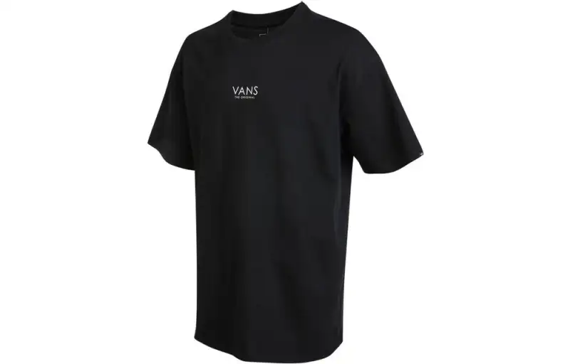 Vans T Shirts Men's Black Crew Neck Moderate Straight Fit