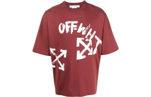 OFF WHITE Paint Script Over Skate T shirt