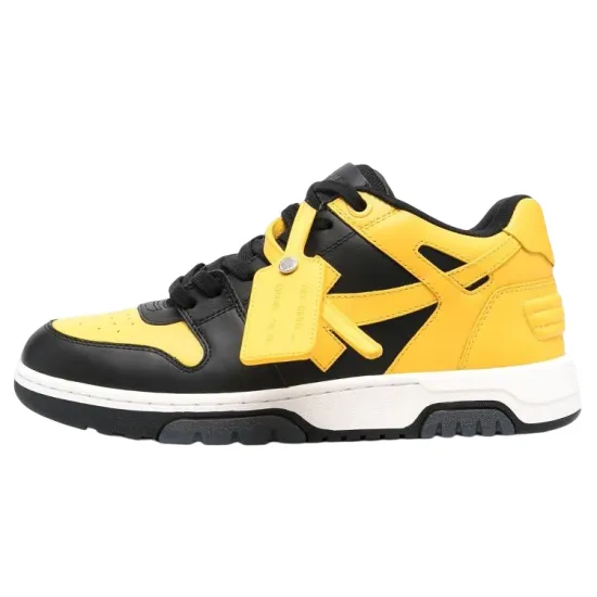 OFF-WHITE Out Of Office Ooo Low Tops Black Yellow
