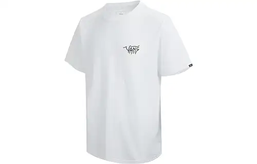 Vans T Shirts Men's White Crew Neck Moderate Straight Fit