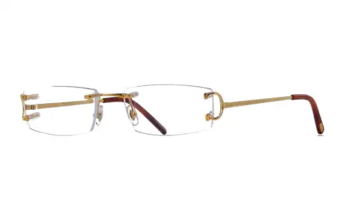 Cartier Rimless Rectangular Frame Glasses