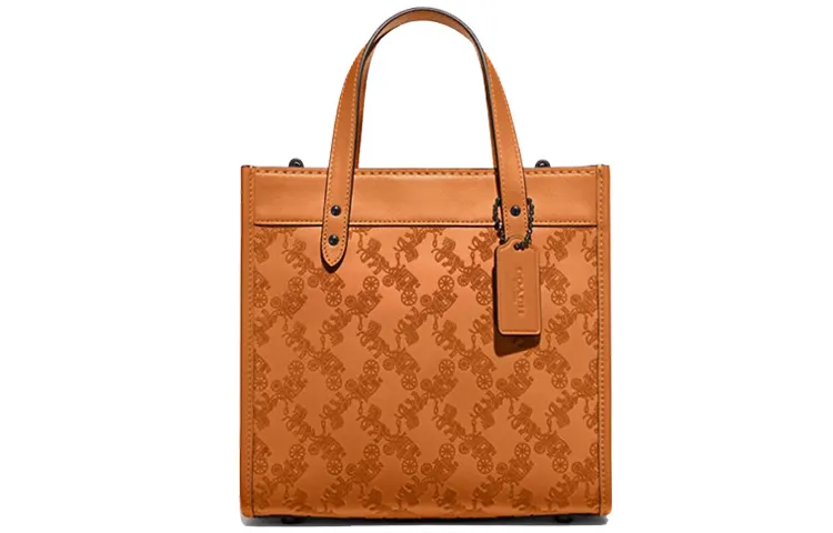 COACH Field Cow Leather Tote Bag, Shopping Bag, Handbag, Shoulder Bag, Crossbody Bag Medium Women's Yellow