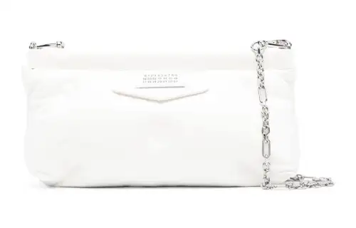Maison Margiela Calfskin With Lambskin Pillow Bag, Chain Bag, Handheld Bag, Crossbody Bag, Shoulder Bag Women's White