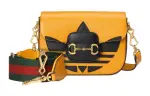 GUCCI X Adidas Originals Collaboration Horsebit 1955 Leather Crossbody Bags Mini Women's Yellow
