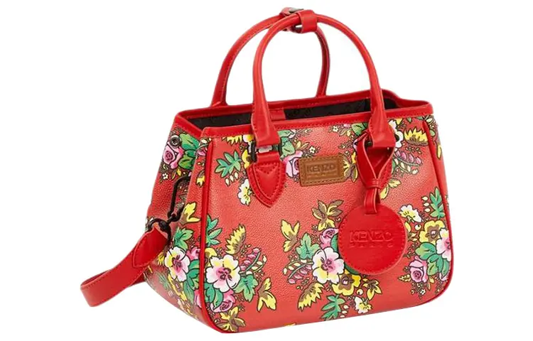 KENZO Floral-Printed Logo Patch Tote Bag
