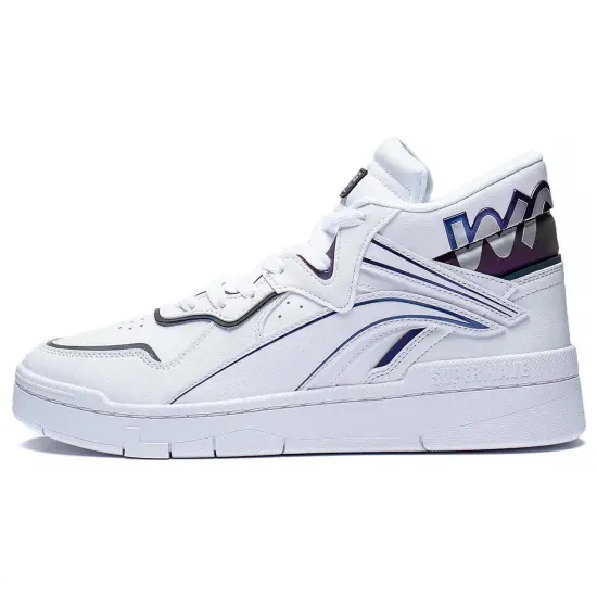 LiNing Wave Mid Prm Mid-Top Skateboard Shoes Standard White