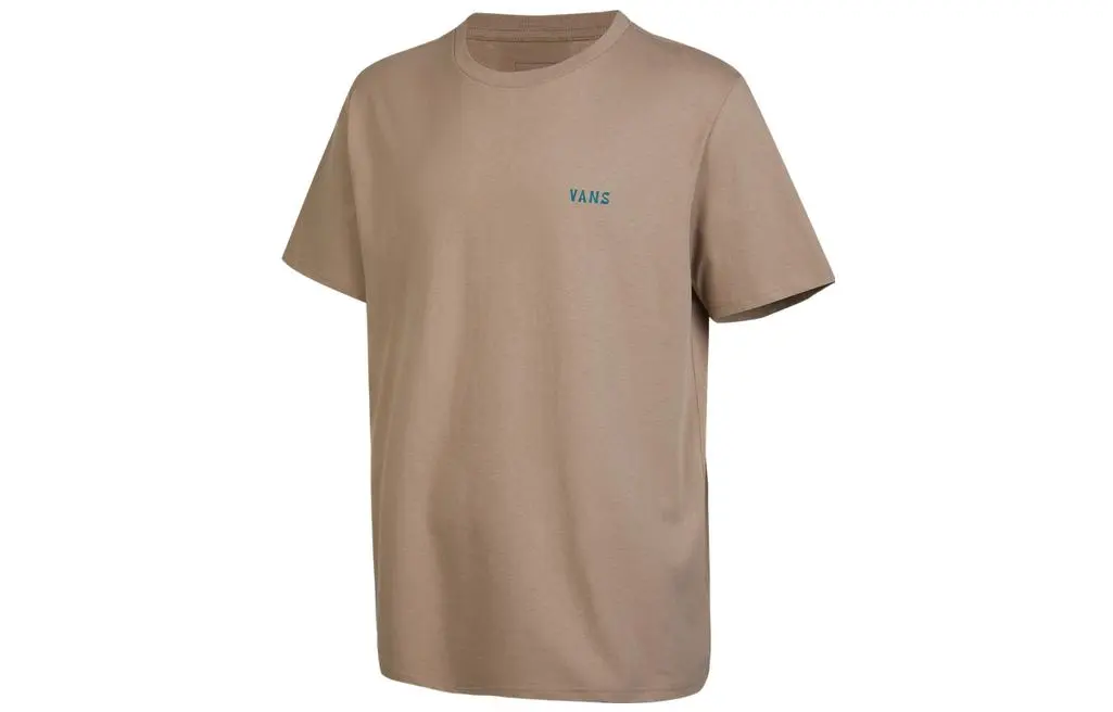 Vans T-Shirts Men's Brown Crew Neck Moderate Straight Fit