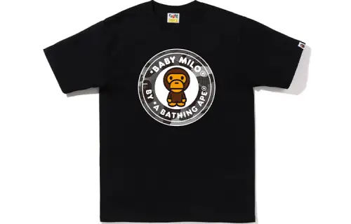 A BATHING APE Short sleeve T-shirt with a round collar