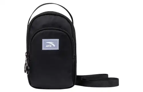 Anta Life Collection Fabric Handbag, Shoulder Bag, Crossbody Bag Regular Women's Basic Black