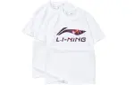 Li Ning T Shirts Unisex 2 Pack White Crew Neck Moderate Straight Fit