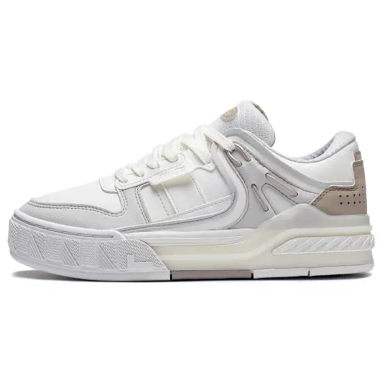 LiNing Morning Glow Low-Top Skateboard Shoes Women's White Gray