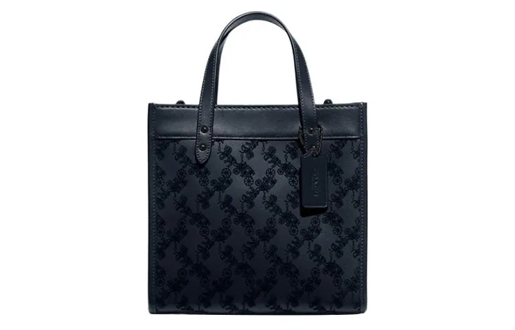 COACH Field Cow Leather Tote Bag, Shopping Bag, Handbag, Shoulder Bag, Crossbody Bag Medium Women's Midnight Blue