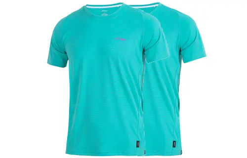 Li Ning T Shirt Men's 2 Pack Teal Wave Green