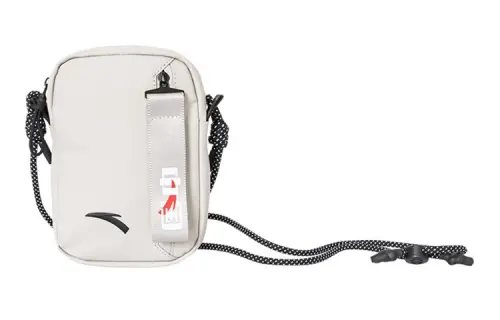 Anta Variety Training Collection Fabric Cell Phone Pouch, Shoulder Bag, Crossbody Bag Regular Unisex Corn White
