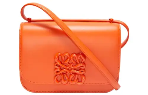 LOEWE Goya Cow Leather Small Square Bag, Shoulder Bag, Crossbody Bag Small Women's Orange