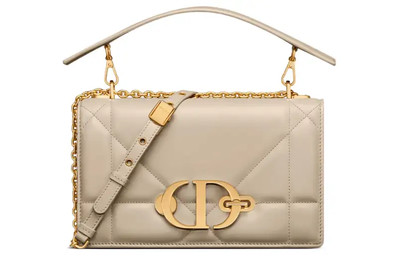 DIOR 30 Montaigne Sheepskin Portable One Shoulder Crossbody Clutch Women's Natural