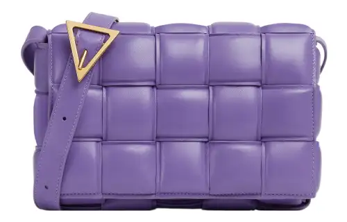 Bottega Veneta Padded Intreccio Cassette Crossbody Bag Purple
