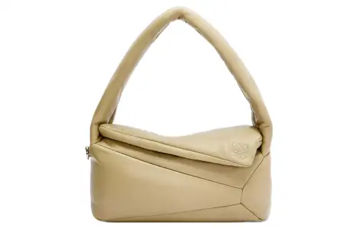 LOEWE Puffer Puzzle Hobo Bag Clay Green
