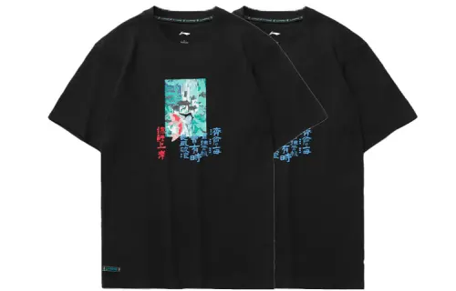 Li Ning Sports Fashion Collection T Shirt Men's 2 Pack Black