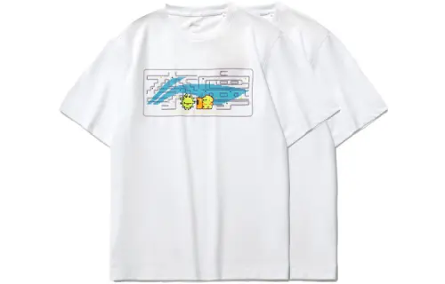Li Ning Sports Fashion Collection T Shirt Unisex 2 Pack White Couple's