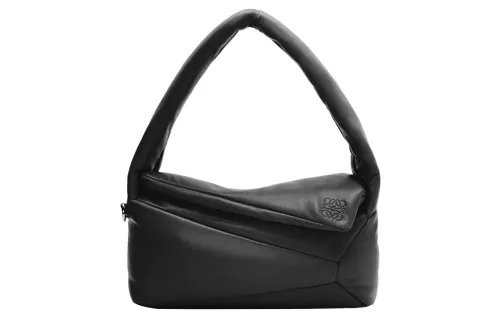 LOEWE Puffer Puzzle Hobo Bag Black