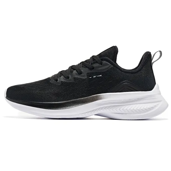 Erke Running Shoes Women's Low-Top Jet Black/True White