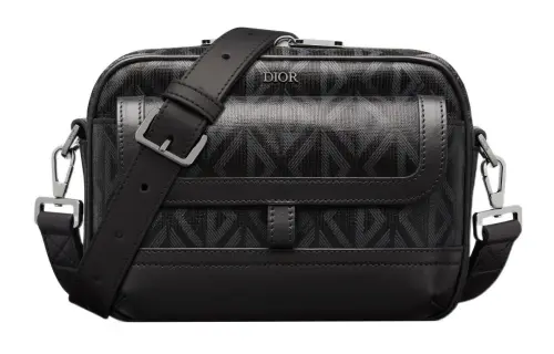DIOR Hit The Road Canvas With Smooth Cow Leather Messenger Bag, Shoulder Bag, Crossbody Bag Men's Black