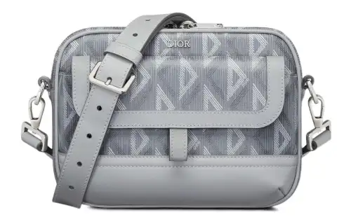 DIOR Hit The Road Canvas With Smooth Cow Leather Messenger Bag, Shoulder Bag, Crossbody Bag Men's Gray