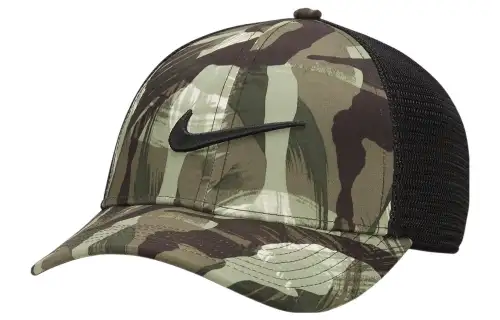 Nike Elastane, Polyester Baseball Caps Unisex Camouflage Green