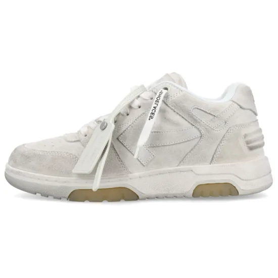 OFF WHITE Out Of Office Ooo Low Tops Vintage Suede Destressed White
