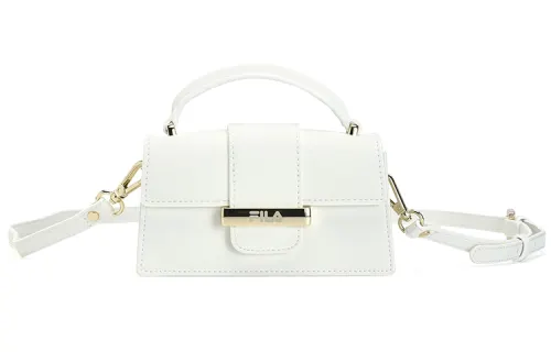 FILA Pu Commute Bag, Shoulder Bag, Crossbody Bag, Handbag Small Women's Yellow Mist White