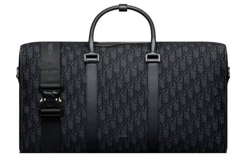 DIOR Lingot Grained Calfskin Shoulder Bag, Crossbody Bag, Handbag Men's Black