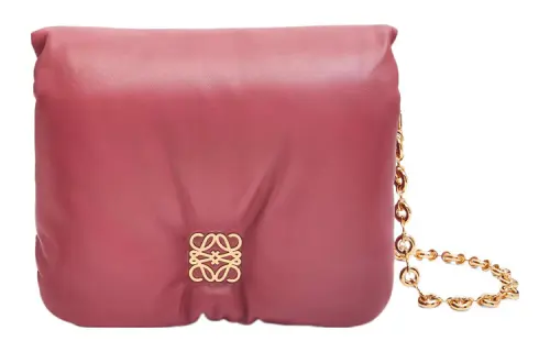 LOEWE Puffer Goya Shoulder Bag Plumrose
