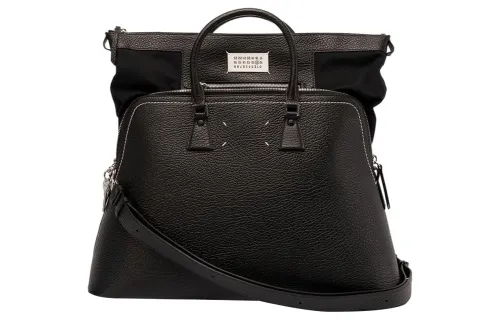 Maison Margiela Cow Leather Shoulder Bag, Crossbody Bag, Handbag Men's Black