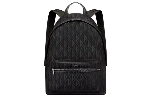 DIOR Canvas With Leather Backpack Regular Men's Black