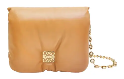 LOEWE Bright Nappa Sheepskin Shoulder Bag, Crossbody Bag Women's Camel
